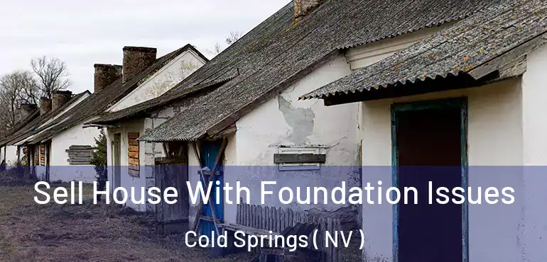  Sell House With Foundation Issues Cold Springs ( NV )