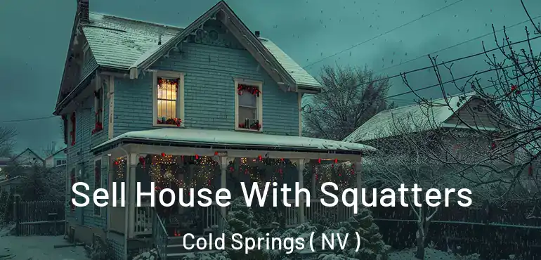  Sell House With Squatters Cold Springs ( NV )