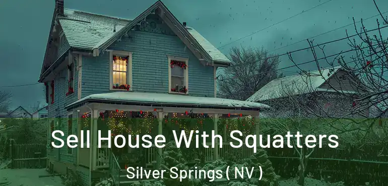  Sell House With Squatters Silver Springs ( NV )