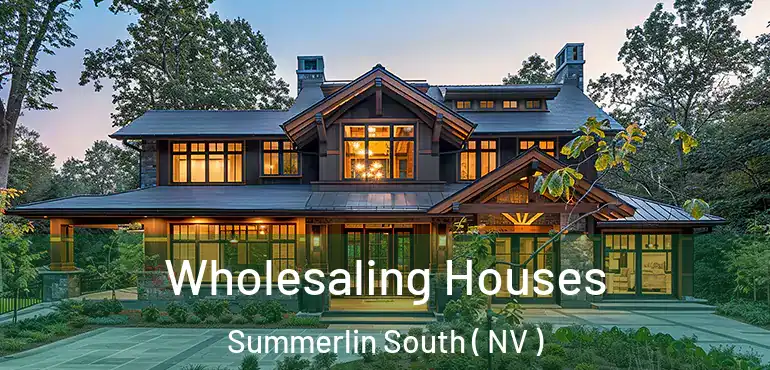  Wholesaling Houses Summerlin South ( NV )